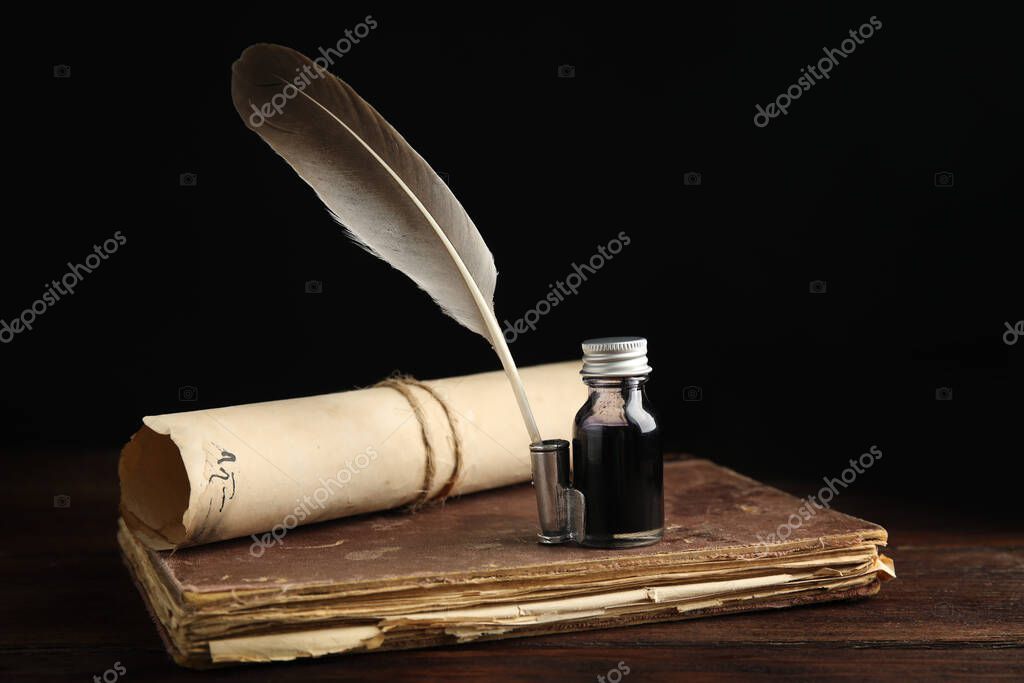 Raccolta poetica Versi in Transito con piuma stilizzata